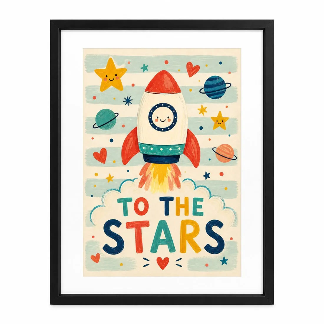 To The Stars Joyride Poster,Canvas Wall Print,Modern Art Illustration,High‑Grade Home Decoration Artwork for Bedroom,Living Room