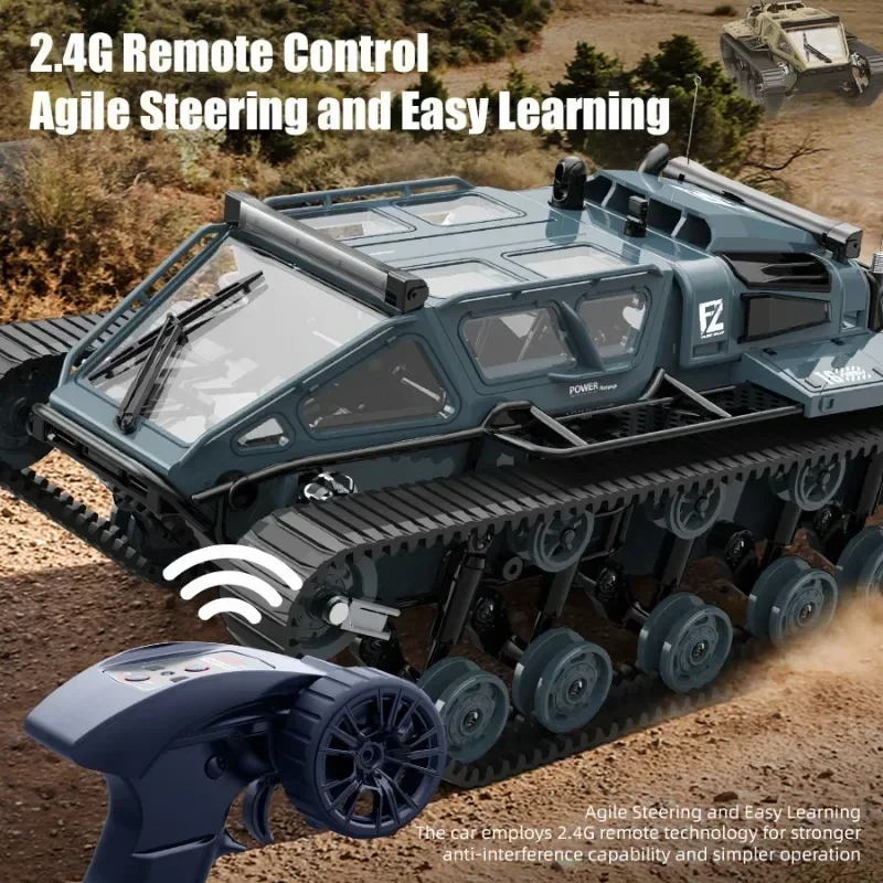 FOR C8812  Full Scale Tracked Tank Simulation Model Toy LED Light RC Car Model Drift Remote Control Off-Road Vehicle Boy Gifts