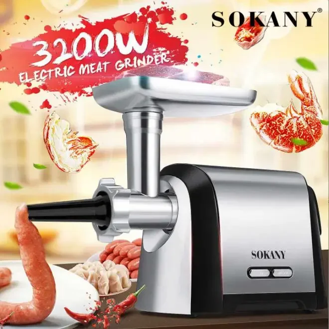 Household and commercial electric meat grinder stainless steel multi-function automatic filling and stirring minced meat enema