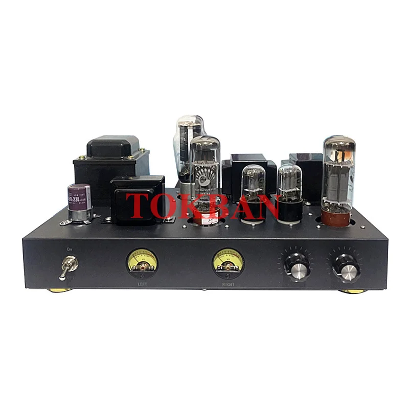 Tokban EL34 Vacuum Tube Amplifier Diy Kit 10w*2 High Power Handmade Bluetooth 5.0 Vu Meter HIFI Class A Amplifier Audio