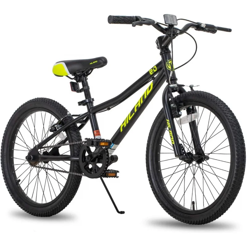 QHiland 20 24 Inch Mountain Bike Age 5   Year Old, Front Suspension Fork Kids' Bicycles for Boys Girls Multiple Colo