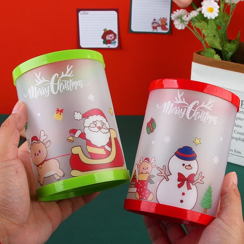 Рождественский держатель для карандашей, декоративный держатель для ручек, контейнер для карандашей, украшение стола для ручек,