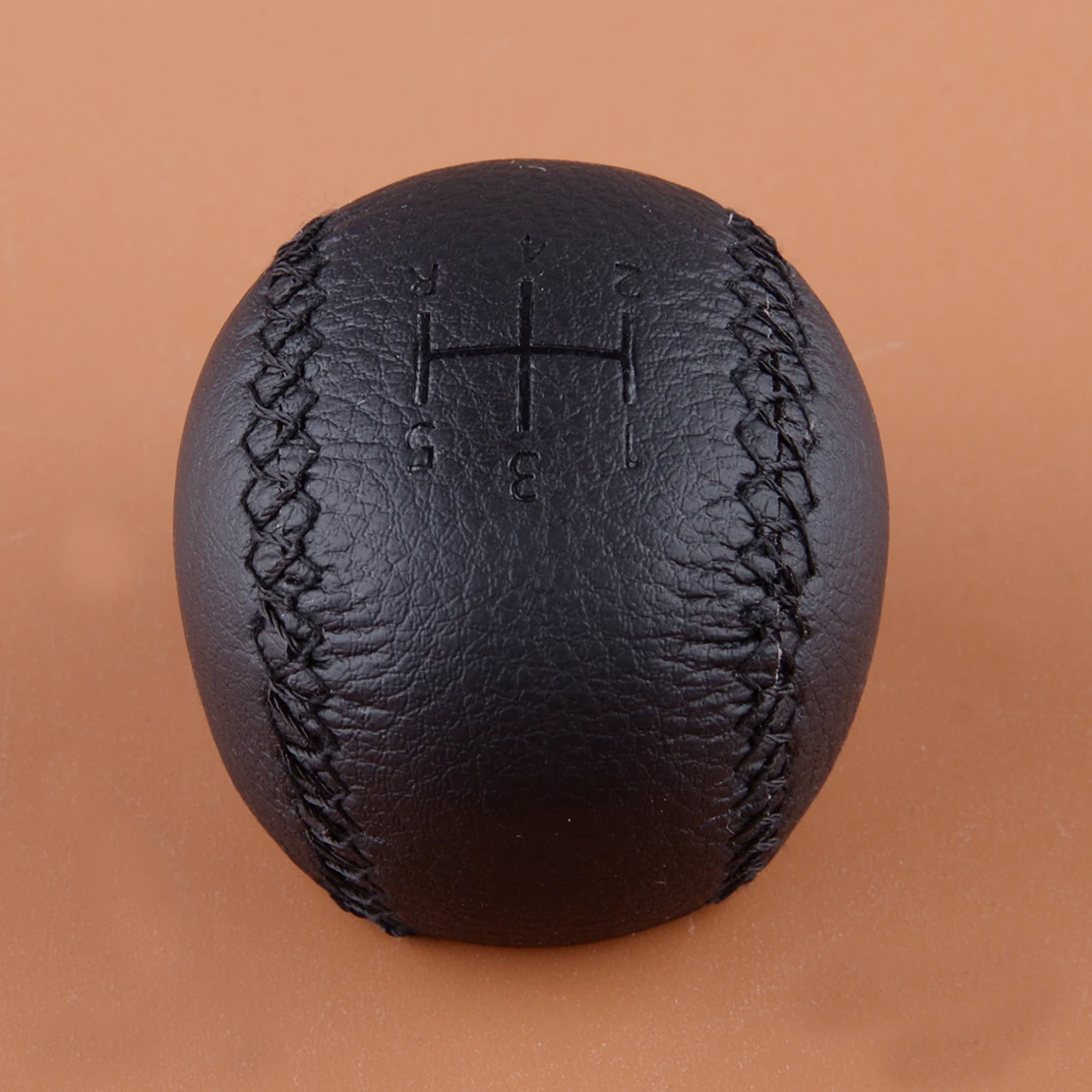 Black 5 Speed Gear Stick Shift Knob PU Leather Fit for Saab 95 9-5 1998-2003 2004 2005 2006 2007 2008 2009 2010 2011 4777074