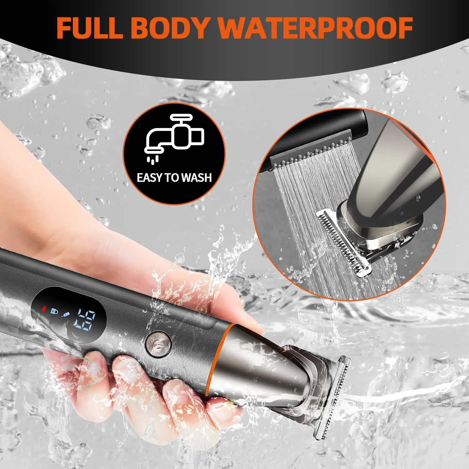 5 In 1 Set Multi Nose Ears Eyebrow Trimmer LED Men Body Hair Clipper Multifunction High Precision USB T Blade Single Foil Shaver