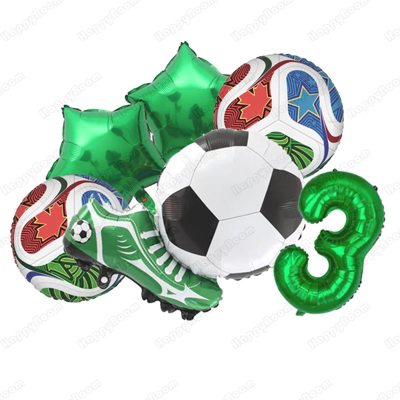 6pcs Soccer Balloon Kit Football Birthday Decors for Boy Soccer Theme Party Supplies Soccer Football Party Balloon Kids Toy Gift view 4