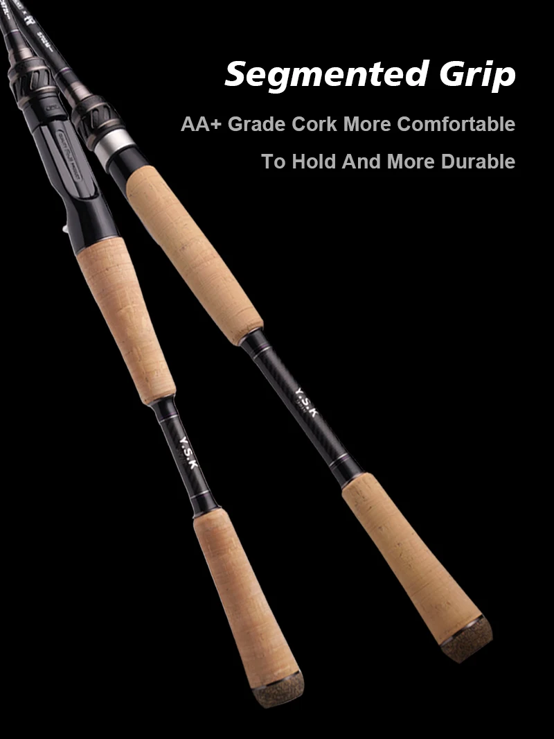 PURELURE RUIXT Bass-Angelrute 1,95m-2,04m L-MH mit Fuji-Führungsringen, Toray 33T+40T Carbon-Geweberute, Optionen: 1,98m, 2,01m erhältlich – Detail 6