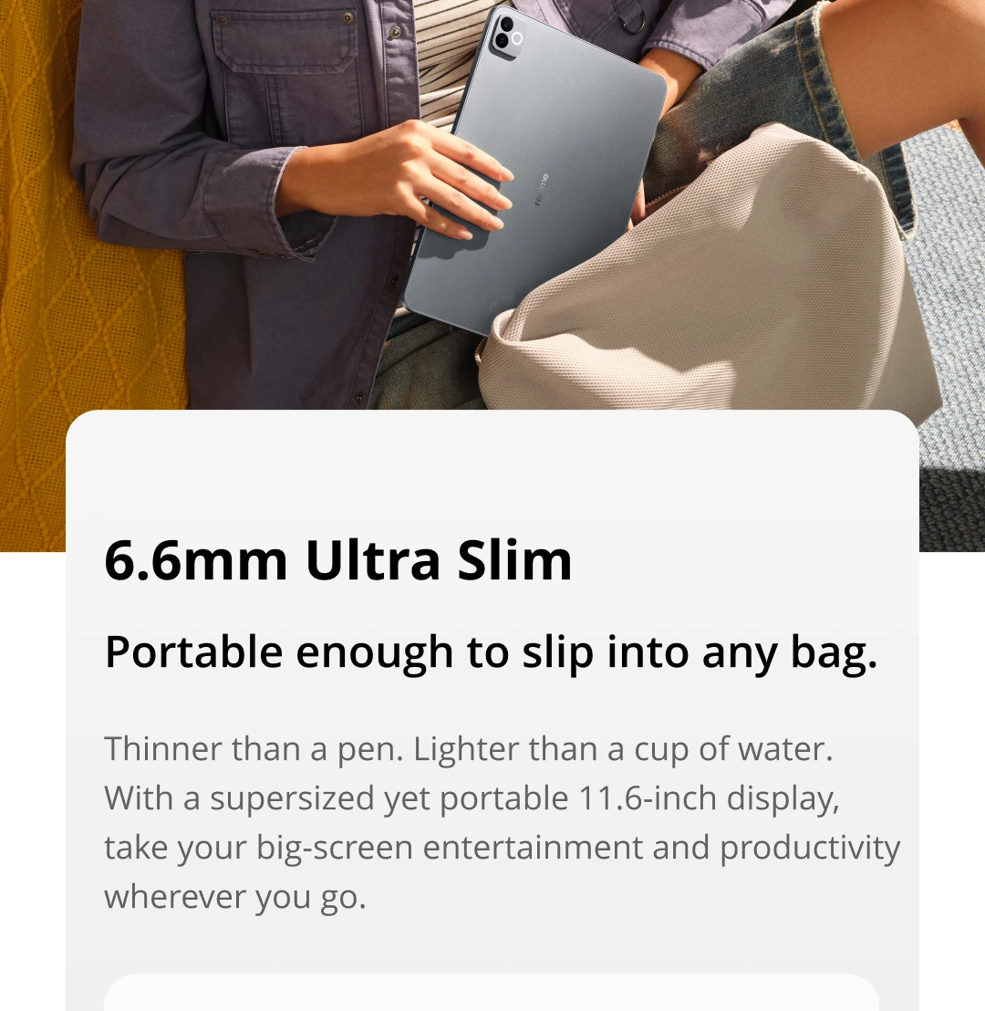 [New Launch] realme Pad 3 5G Global Version 2.8K Book-View Display 12200mAh Titan Battery Dimensity 7300-Max Chipset