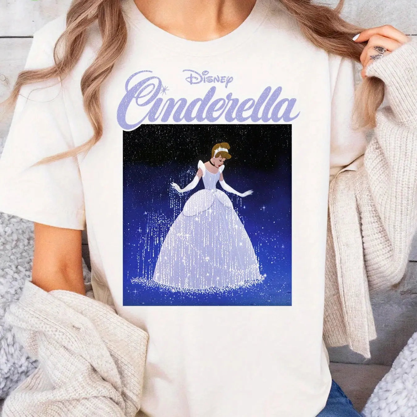 

Disney Cinderella Princess Girl Summer T-Shirt Family Parent-Child Clothing Casual Sports Loose Comfort Short Sleeve Women Cute