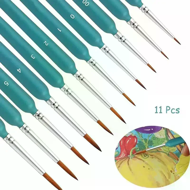 Miniature Mini Detail Paint Brushes  Nylon Hair for Models Art Supplies Fine Painting Hobby Nail Use