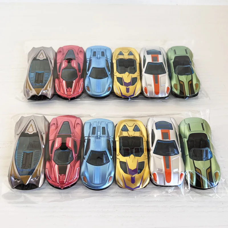 Cartoon Inertia Sliding Rail Toys 1:64 Racing Car Models Children Boys Kid Gift Model Cars Diecast Model Cars Free Shipping