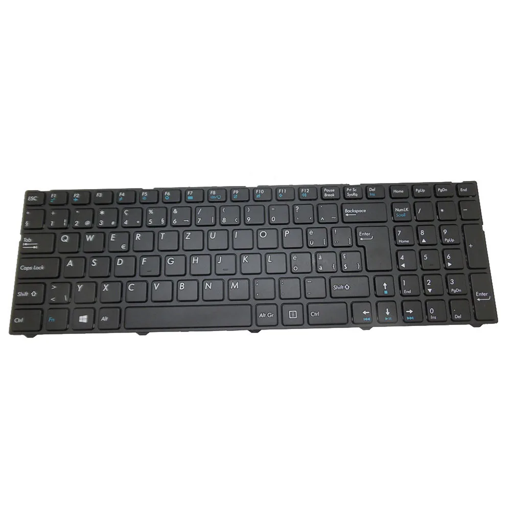 Laptop Keyboard MP-13A86CD-528 0KN0-CN1SG12 Swiss SW New With Black Frame