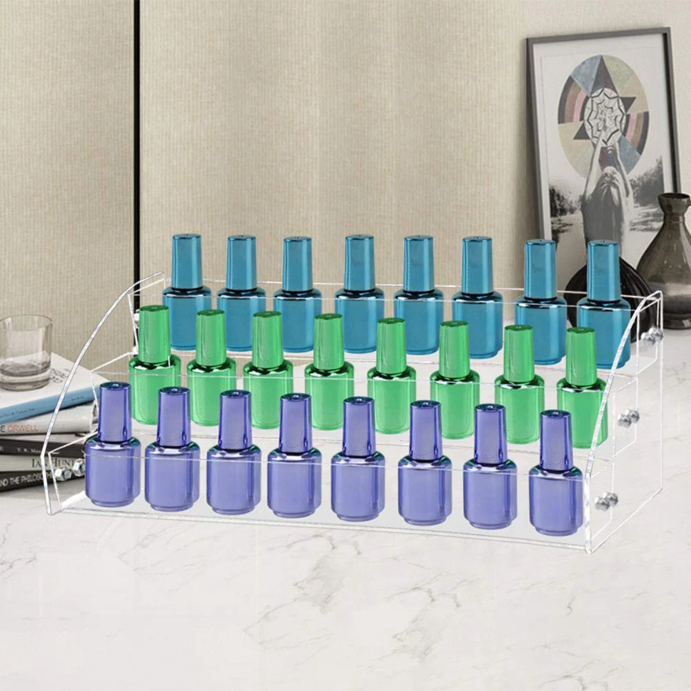 

Nail Polish Acrylic Plastic St Rack Holder Multi Layer Compact Storage Display Nail Polish Display Rack For Lipstick