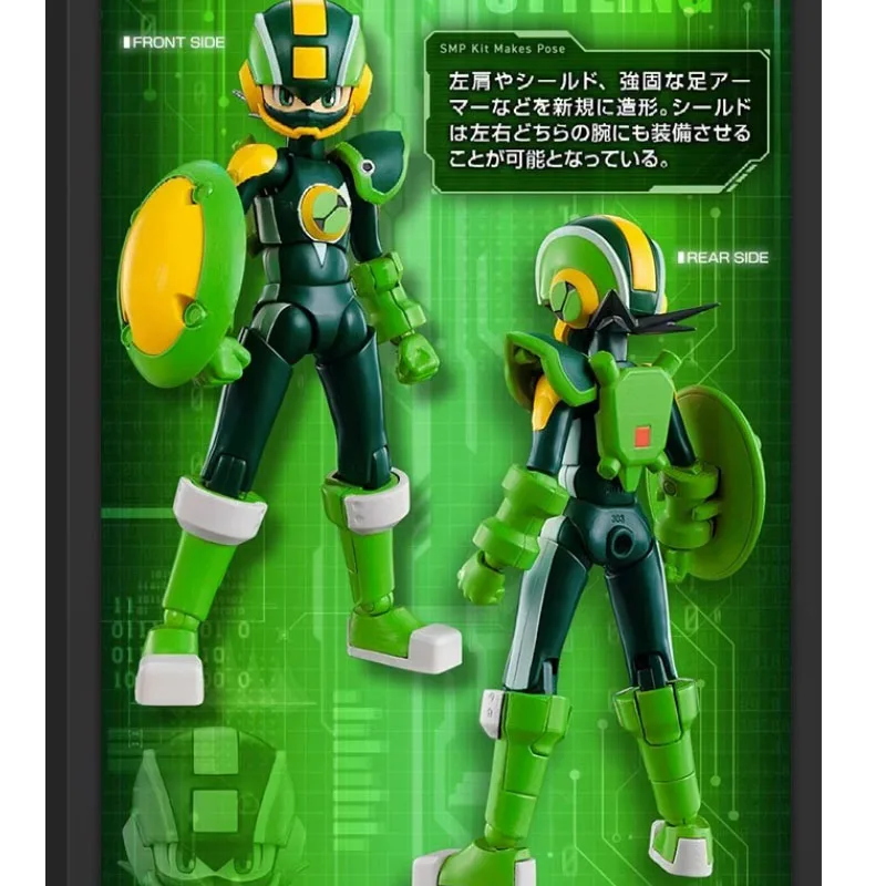 In Stock BADNAI Original Shokugan SMP Rockman EXE Heat Guts Wood Shield Anime Action Figures Toys for Boys Girls Kids Gift