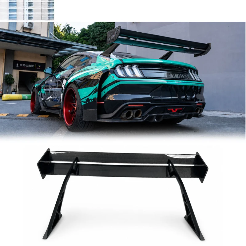 High Quality GTD Style Carbon Fiber Rear Spoiler Fit for Mustang S550 S650 2015-2025 Auto Upgrade Parts