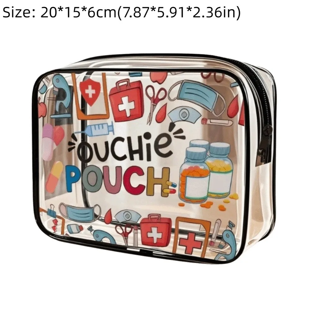 حقيبة مكياج عصرية ذات سعة كبيرة، حقيبة مستحضرات تجميل مرئية محمولة، حقيبة تخزين خفيفة الوزن للنساء