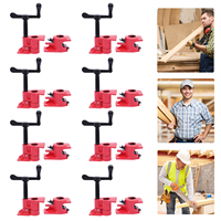 6/8 Pieces Wood Glue Tube Hails Set Heavy Duty Quick Plunter Tube Hitchers Quick Tensioner Pipe Clamps for Woodworking 3/4 \