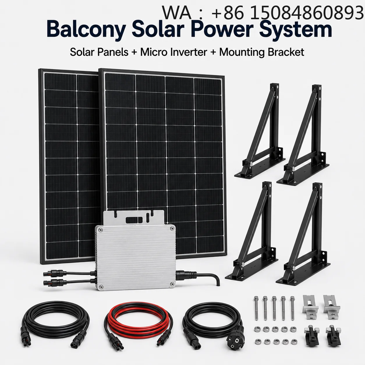 Plug And Play  SystemBalcony  Power System Plug And Play  Kit With Micro Inverter Mounting Bracket And AC Cablehy