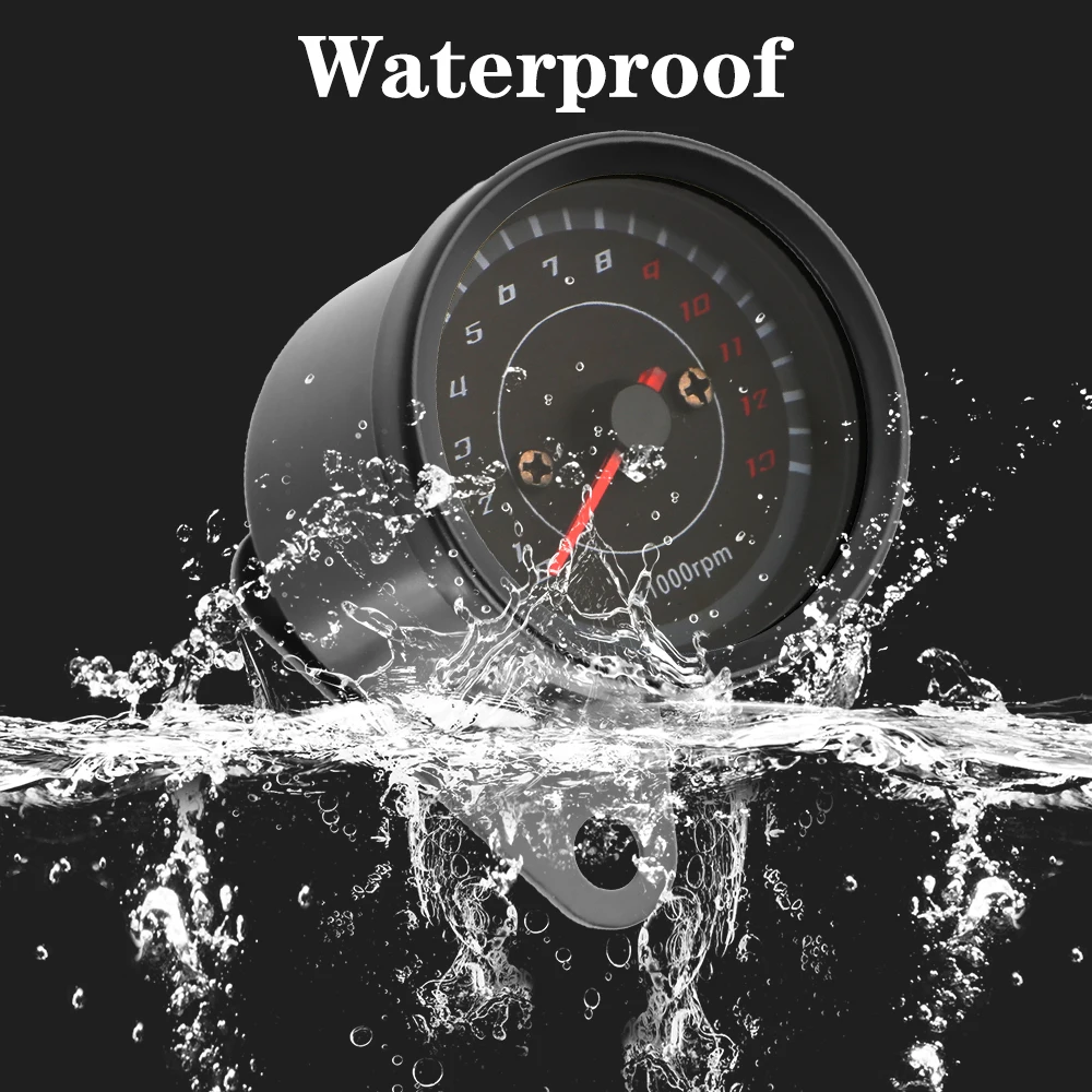 Motorcycle Speedometers Moto Parts Modified Odometer Motobike Accessory Machinery Tachometer With LED Light Universal