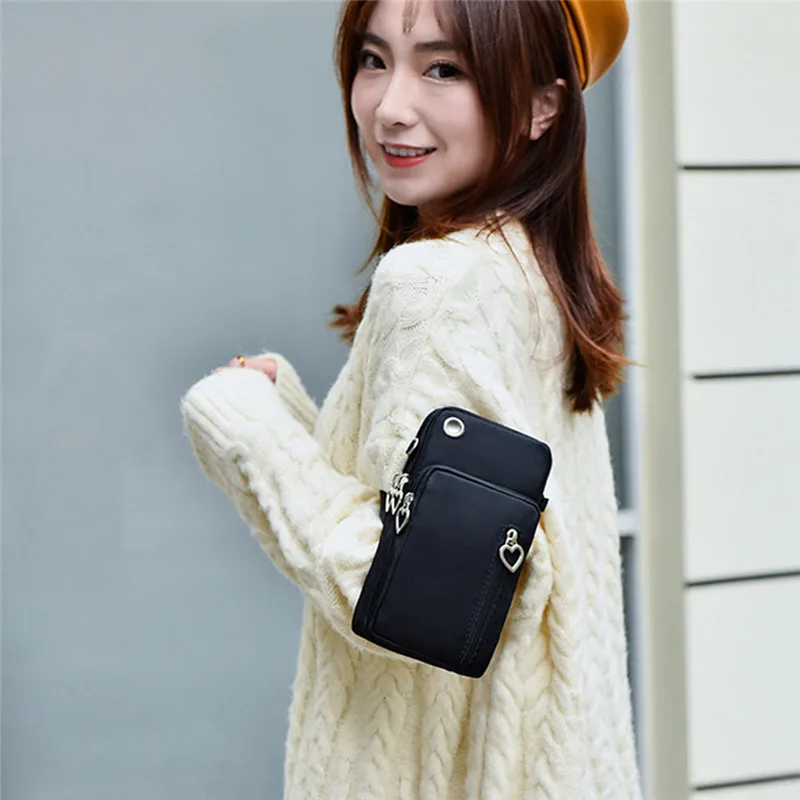 Woman Messenger Bag Mini Shoulder Bag Diagonal Multi-Function Mobile Phone Bag Outdoor Earphone Pouch Sports Bag Crossbody Bags