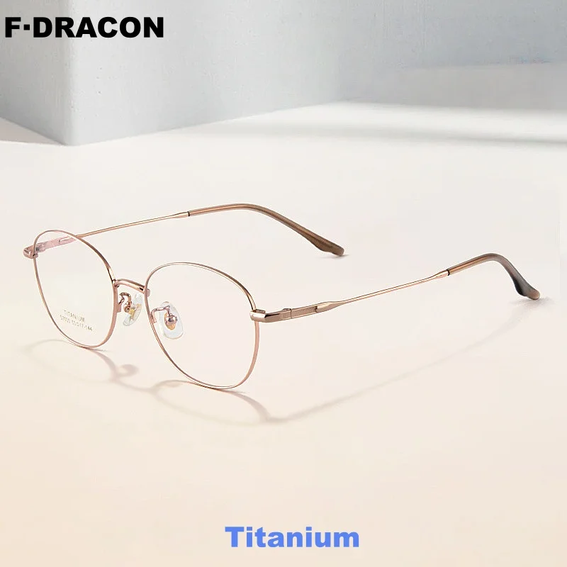 

Titanium Eyeglass Frame Retro Small Round Frame Women's Eyeglass Frame Ultra Light Fashionable Optical Prescription Frame S7035