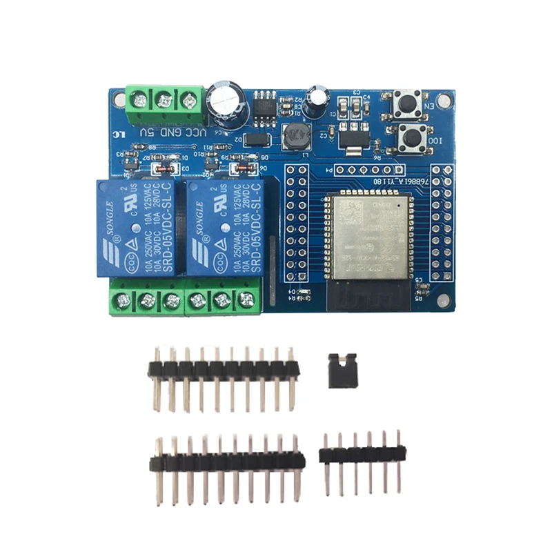 ESP32-WROOM Placa de Desenvolvimento, DC 5-60V, Fonte de Alimentação, Dual WiFi, Módulo de Relé Bluetooth, Desenvolvimento Secundário