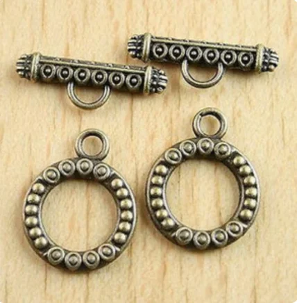 

10sets 16mm toggle19mm Alloy matel antiqued bronze vintage toggle glasps HWH0784