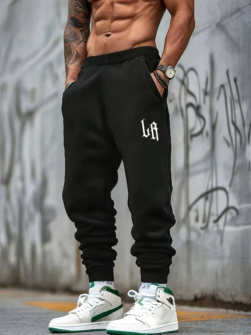 

2025 Autumn and Winter Mens Athletic Jogging Pants Elastic Drawstring Waist Letter High-end Luxury Is for Both Men and Women Gym