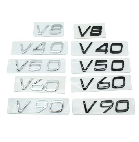 

V8 V40 V50 V60 V90 letter label car stickers For Volvo accessories rear boot refit trunk emblem decoration displacement decal
