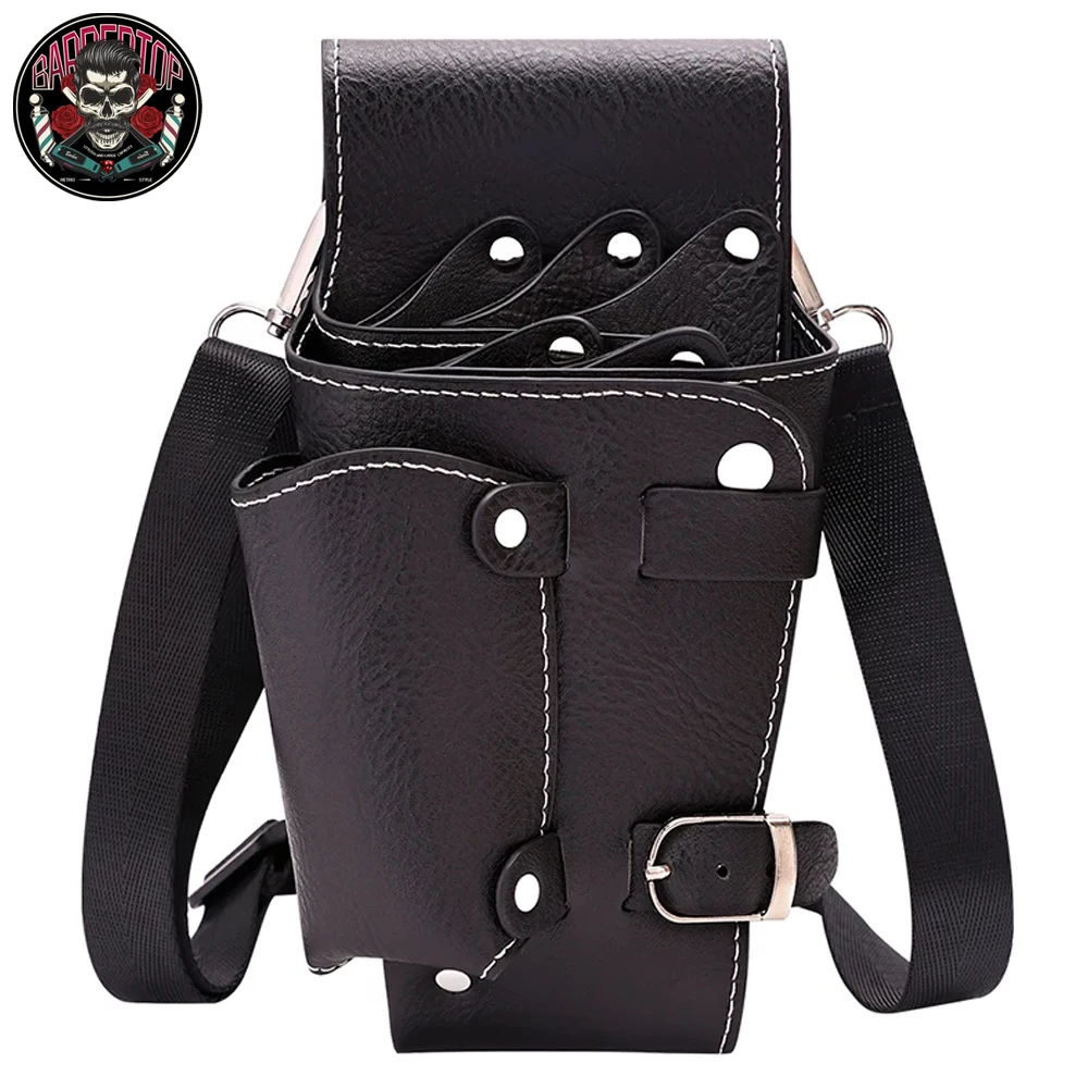 

Hairdressing Scissors Waist Shoulder Belt Bag PU Leather Shears Storage Bag Salon Professional Hairdressing Stylist Scissors Bag