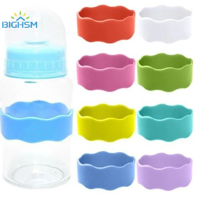 1Pcs Flexible Anti-Slip Cup Grip Wrap Water Bottle Decor Strap Personalized Name Custom Silicone Tumbler Sleeve Band For Party