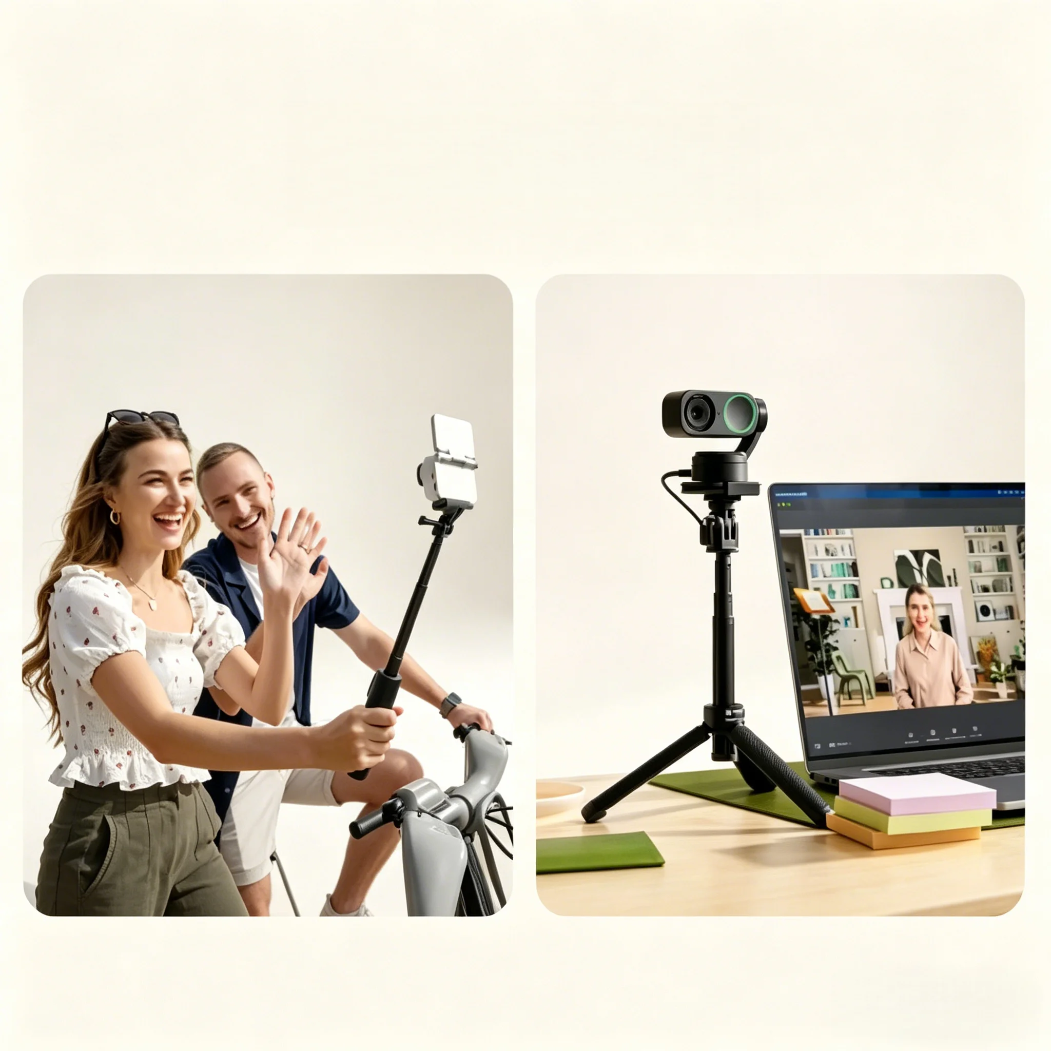 

Mini Tripod Selfie Stick, For Insta360 Link, Lightweight Magnetic Tripod Handle, Portable Desktop Stand Bracket