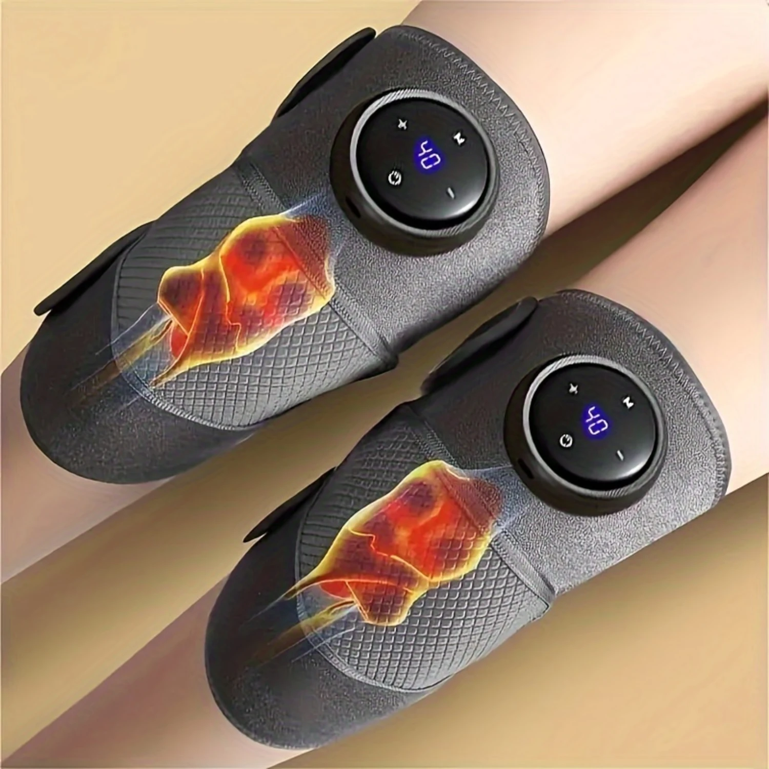 3-in-1 Adjustable Heat & Massage Strap for Shoulder, Knee, Elbow - Muscle Relief, Portable Design, Versatile Fit, Digital Interf