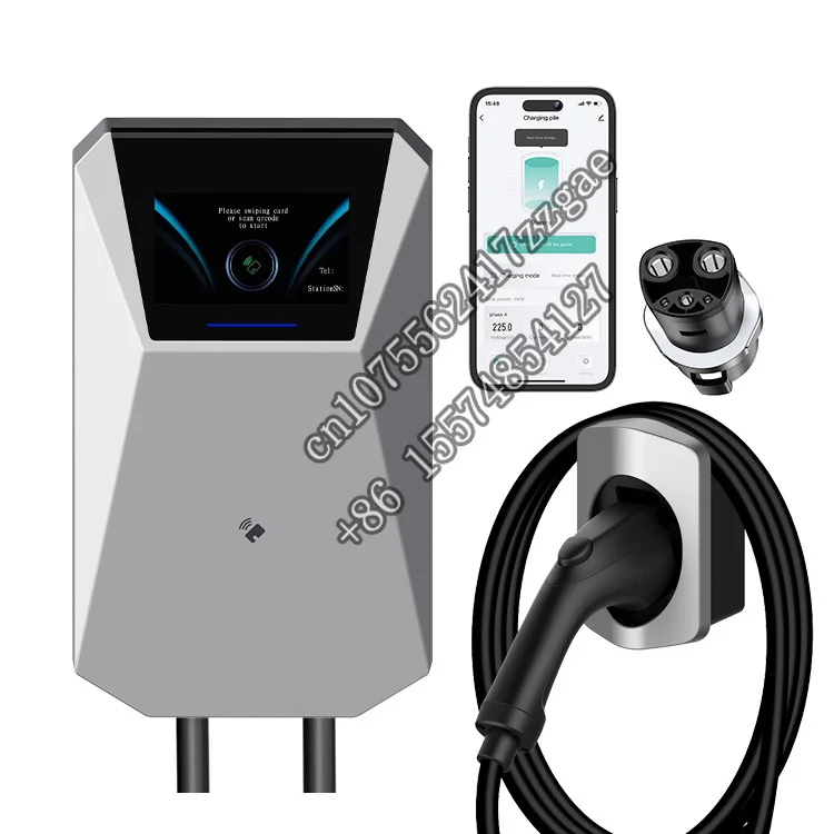 

7KW 11kw 22KW AC EV Charger Wallbox 32A 40A 48A Level2 Charging Pile type1 J1772 Type2 gbt OCPP1.6 Car Charging Station