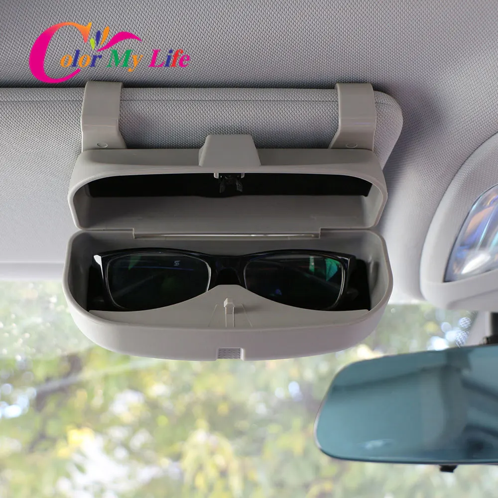 Car Glasses Case Organizer Box Sunglasses Holder Storage Pockets for Renault Koleos Kadjar Duster Samsung QM6 QM3 Accessories