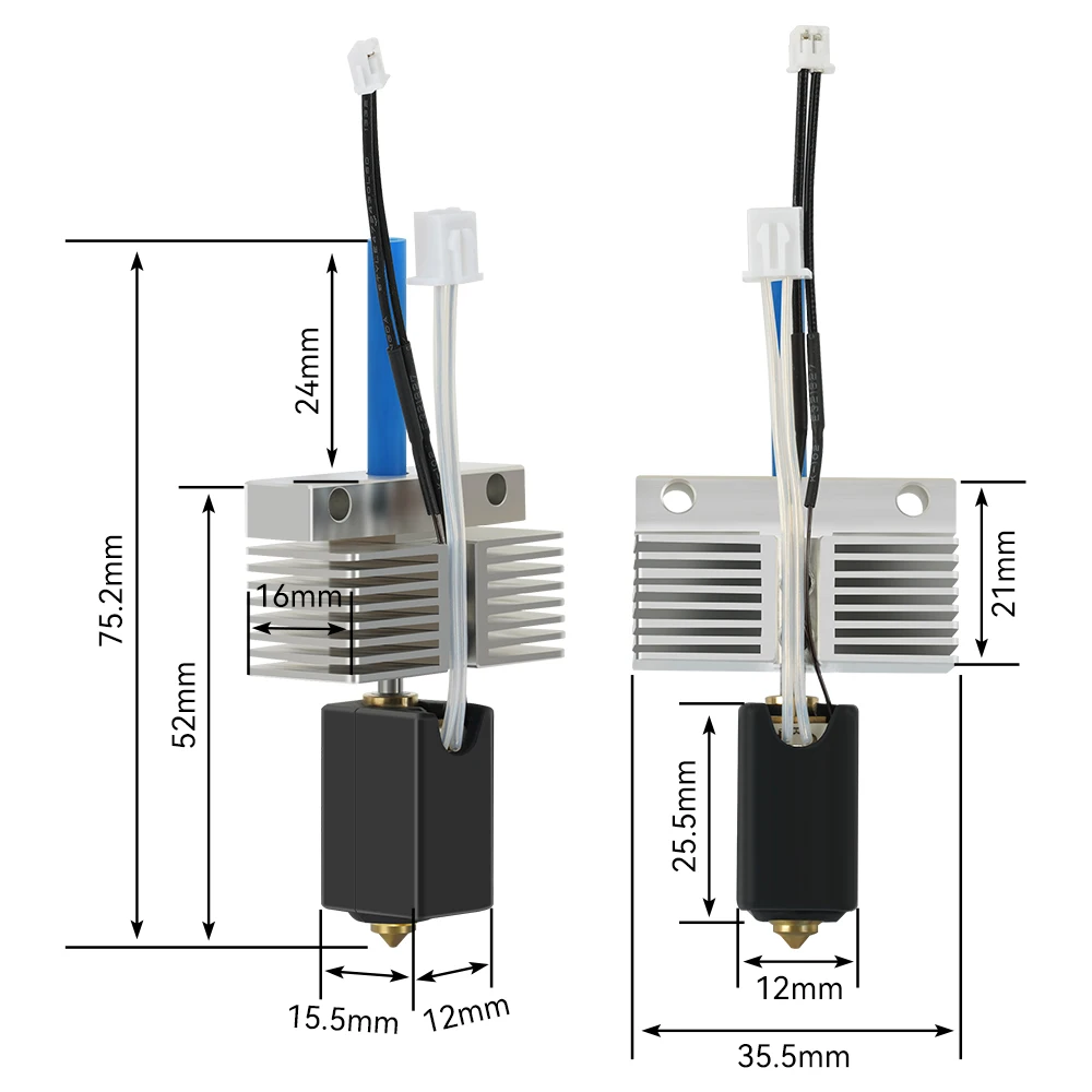 Hotend для печатающей головки Нептуна 4 MAX 24 в 80 Вт для Нептуна 4 Plus Hotend Kit Полностью Собранный металлический аксессуар для 3D принтера