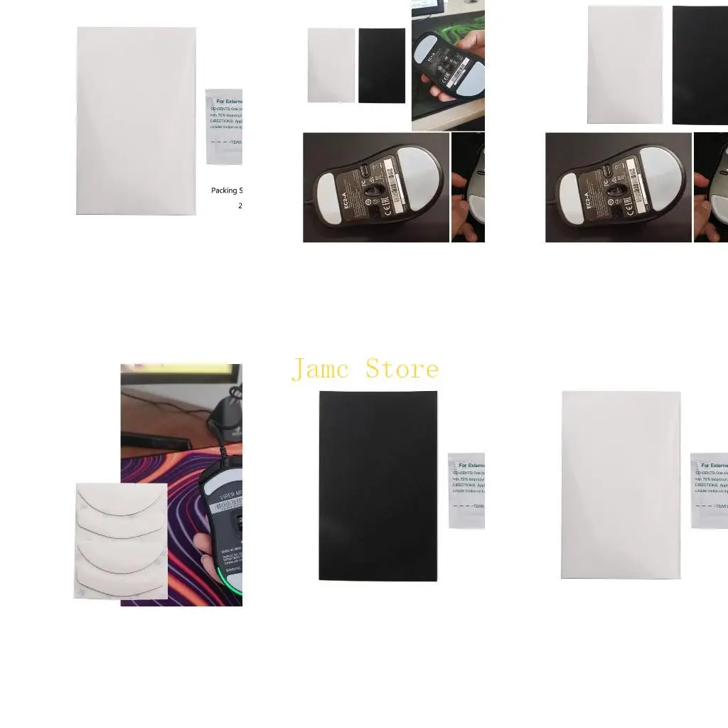 

LX0B DIY мышь скользит, наклейки на ножки мыши, коврик для коньков, черный/белый, 100x60 мм, 1 упаковка