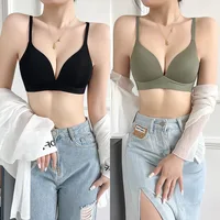 FallSweet 3PCS Japanese Style Seamless Push Up Bra for Women Wireless 3/4 Cup Glossy Bralette Comfort Underwear Female Lingerie - Image 3