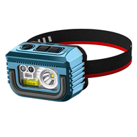 NEW LED Headlamp Motion Sensor Headlight USB Rechargeable 3 Light Source Fishing Lantern Mini Head Emergency Flashlight