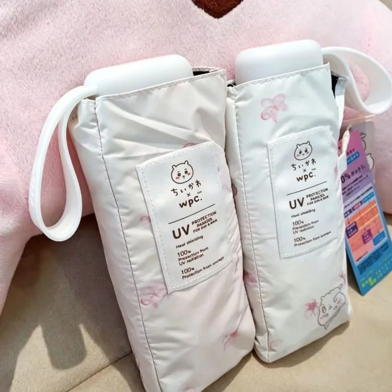 Jikikawa Cartoon WPS Joint-Design Cherry Blossom Vinyl Anti-Ultraviolet Dual-Purpose Product Kawaii cute and portable sunshade