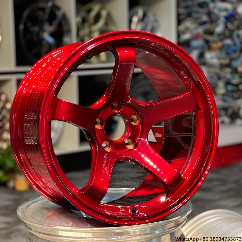 Jiangzao 5 spoke 5 hole 15 16 17 18 19 20 21 22 inch red concave forged lip rims for bmw e30 jdm f32 420 428 e60 61 benz audi