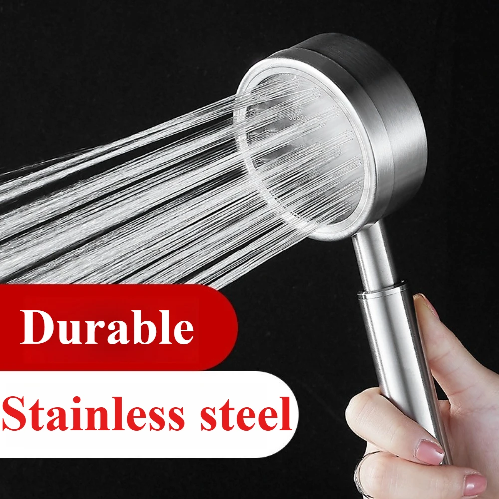 

Ручная насадка для душа из нержавеющей стали 304, водосберегающая насадка-распылитель высокого давления с наддувом, насадка для душа с дождевой насадкой