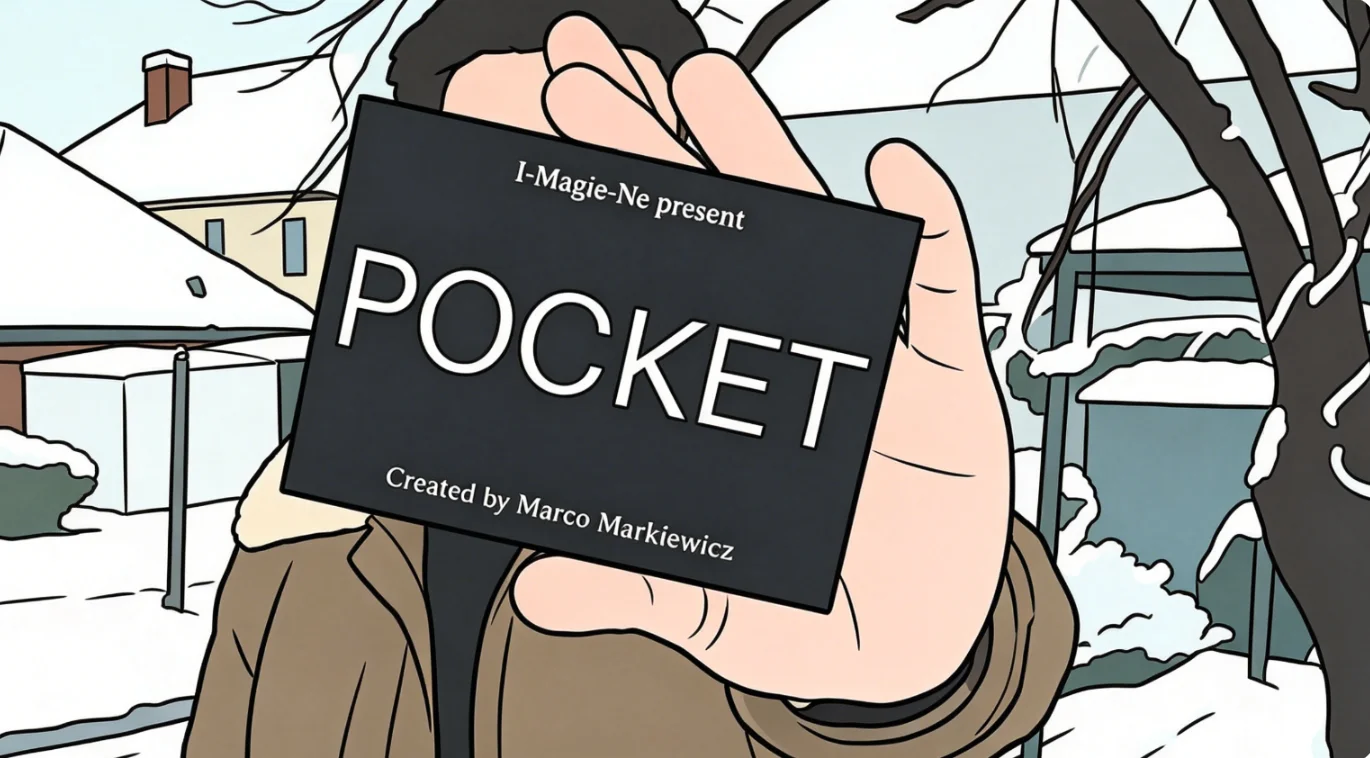 

Pocket by Marco Markiewicz Professional Card to Pocket Magic Trick Handmade Gimmick Interactive Mentalism Street Illusions