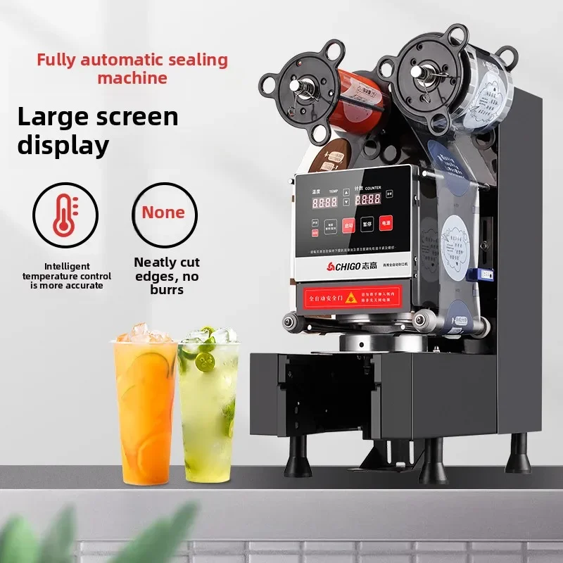 

Automatic sealing machine Commercial milk tea shop paper cup plastic cup sealing machine Hot and cold beverage soy milk cup seal