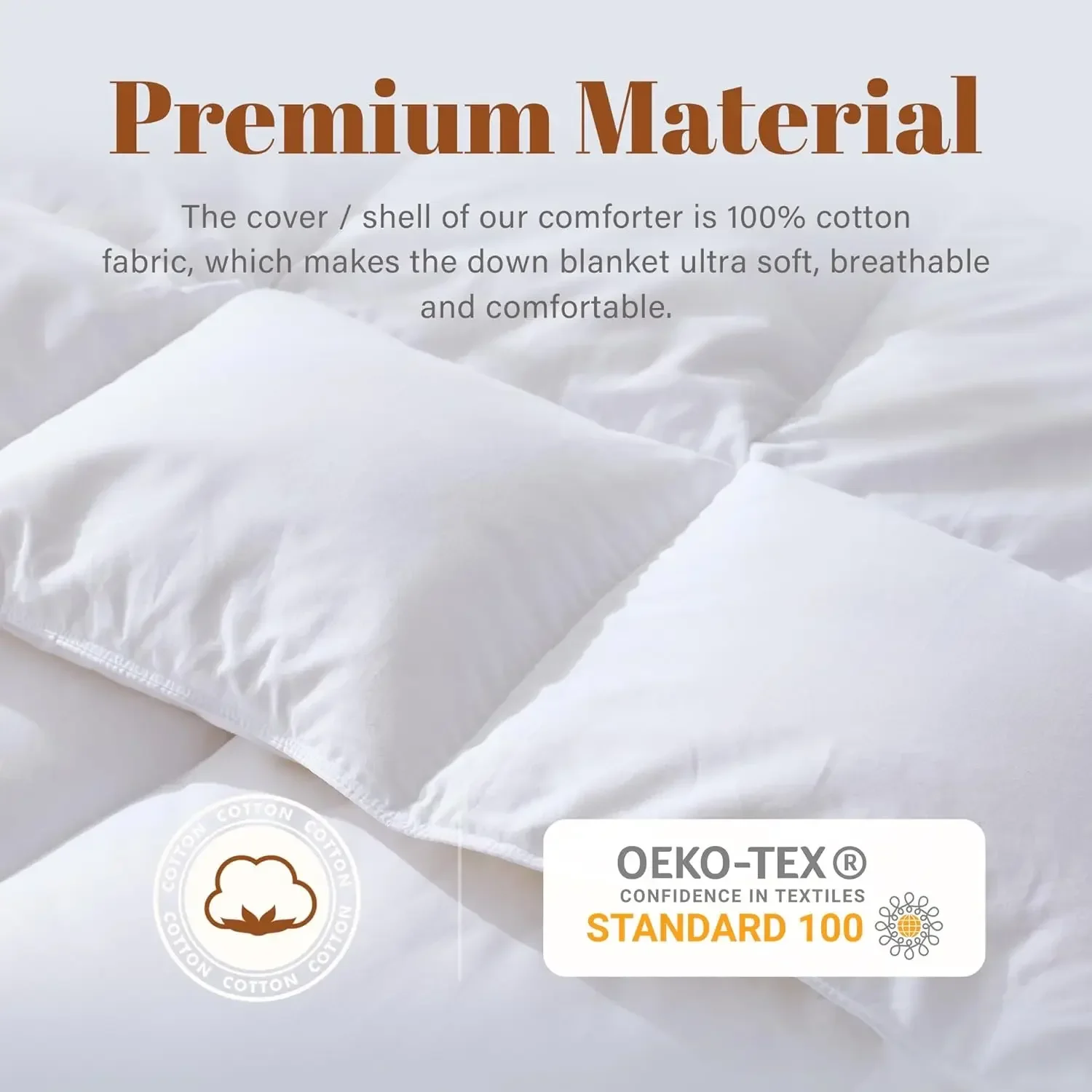 Cosybay Feather Comforter Filled with Feather & Down Twin Size - All Season White Twin Duvet Insert- Luxurious Hotel Bedding