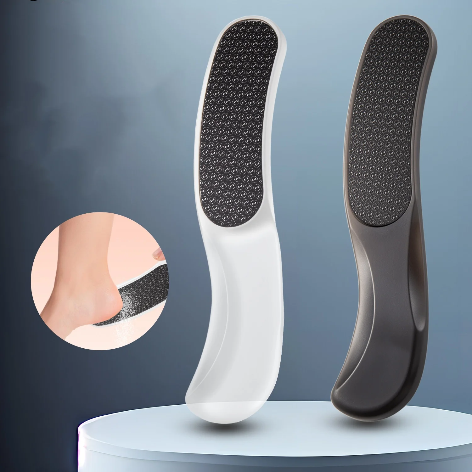 ที่ขัดเท้าแก้วนาโนแบบมืออาชีพ สำหรับขจัดหนังด้าน หนังด้านที่ส้นเท้า กำจัดหนังด้านและหนังด้านที่เท้า ใช้ในบ้าน สำหรับดูแลเท้าและทำสปาเท้า