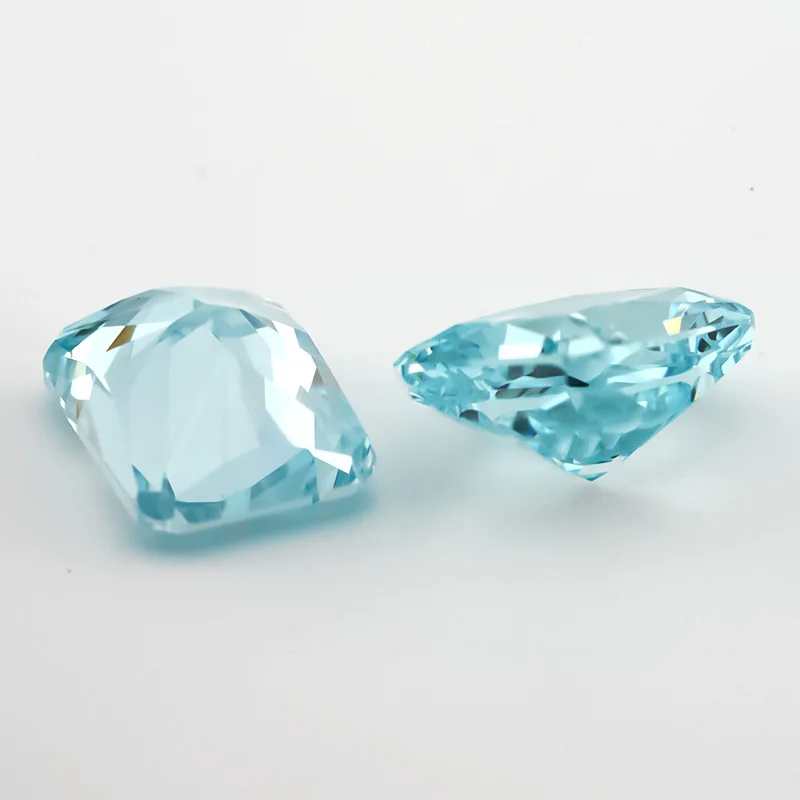 

Size 6x8mm 7x9mm 16#Paraiba Blue Octangle Radiant Crushed Ice Cut CZ Stone 5A Zircon Loose Cubic Zirconia Synthetic Gemstone