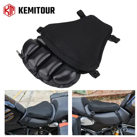 KEMITOUR Air Pad Motorcycle Seat Cushion For F850GS F800GS NC750X For V-Strom 650 For Vulcan 650S CBR650 CB650R MT07 MT09 Tenere