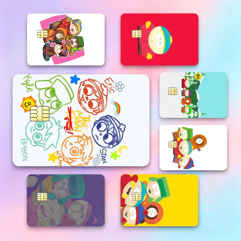 Stop-motion animation S-South P-Park  Credit Card HD Stickers Small Chip Waterproof Sticker Game Card Decal Gift