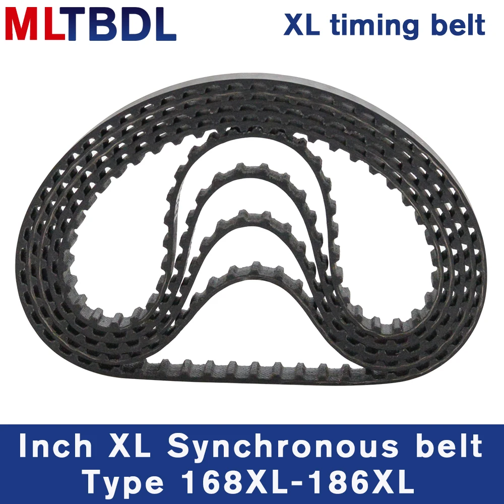 XL Timing Belt 168/170/172/174/176/178/180/182/184/186XL Rubber Timing Pulley Belt 10 Width Closed Loop Toothed Transmisson Belt