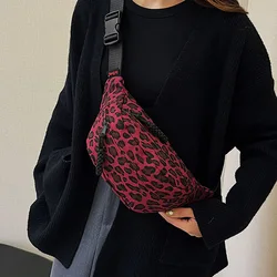 Fashion Leopard Print Waist Bag Street Trend Fanny Pack Woman Chest Pack 2024 New Belt Bag Designer Lady Shoulder Crossbody Bags
